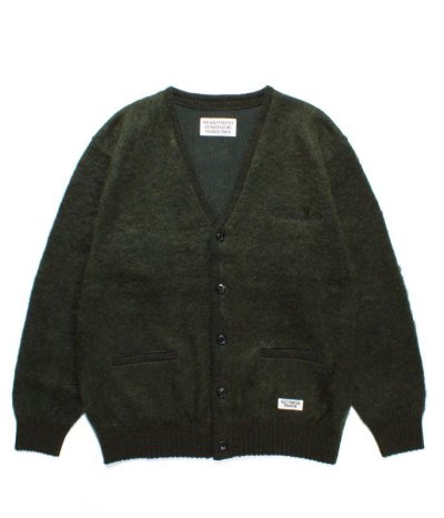 画像1: WACKO MARIA (MOHAIR CARDIGAN TYPE-2) GREEN