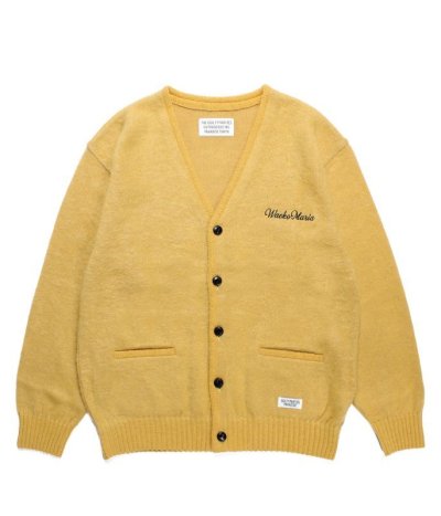 画像1: WACKO MARIA (MOHAIR CARDIGAN TYPE-2) YELLOW