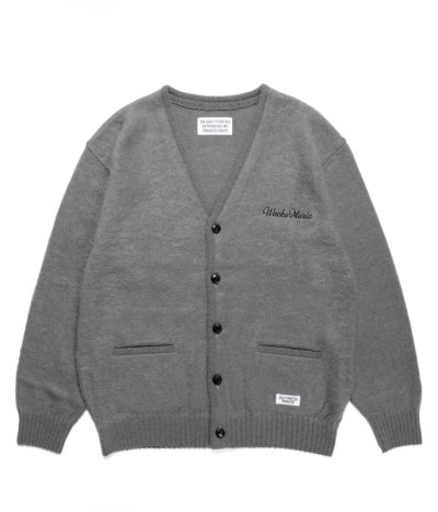 画像1: WACKO MARIA (MOHAIR CARDIGAN TYPE-2) GREY