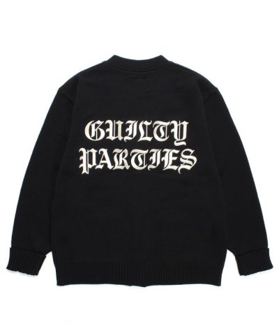 画像1: WACKO MARIA (LETTERED CARDIGAN TYPE-2) BLACK