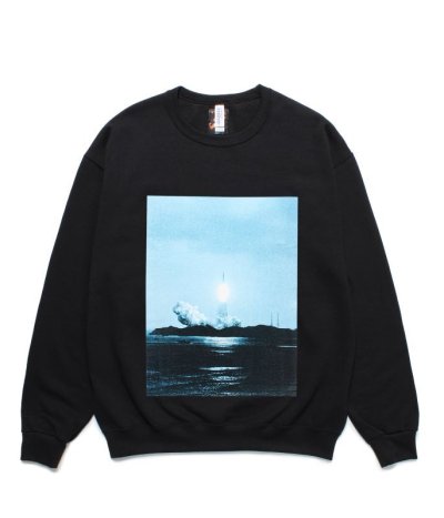 画像1: WACKO MARIA (JIRO KONAMI / CREW NECK SWEAT SHIRT TYPE-2) BLACK