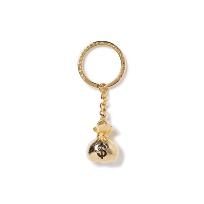 画像1: BLACK EYE PATCH (DOLLAR BAG PLATE KEYCHAIN) GOLD