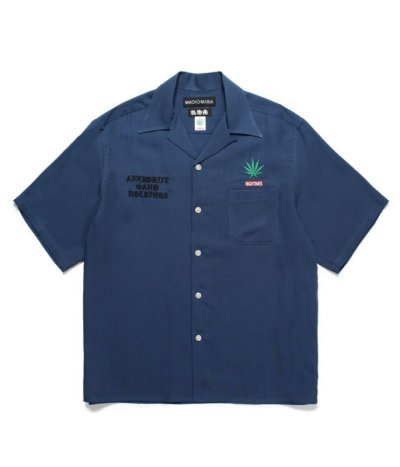 画像1: WACKO MARIA (舐達麻 HIGHTIMES 50'S SHIRTS S/S) NAVY