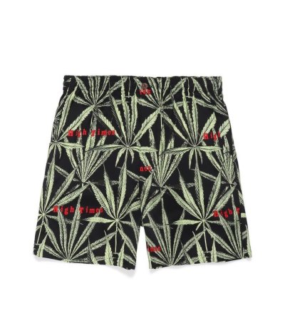 画像1: WACKO MARIA (HIGHTIMES HAWAIIAN SHORTS) BLACK