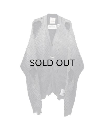 画像1: Maison MIHARA YASUHIRO (Sun Faded Like Knit Cardigan) BLACK