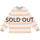 LQQK STUDIO (L/S RUGBY WEIGT BORDER TEEBOX LOGO) ORANGE -30% OFF-