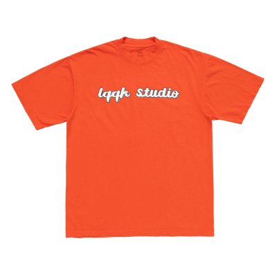 画像1: LQQK STUDIO (SCRIPT LOGO TEE) ORANGE -30% OFF-