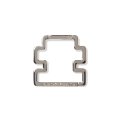 BLACK EYE PATCH (OG LABEL SHAPED CARABINER) SILVER