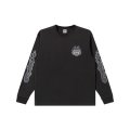 BLACK EYE PATCH (FLAME RIDER LOGO L/S TEE) CHARCOAL