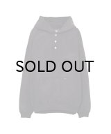 KAMIYA (Distressed Henry Neck Hoodie) BLACK -30% OFF-