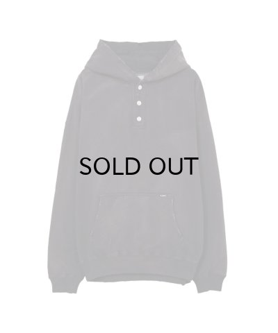 画像1: KAMIYA (Distressed Henry Neck Hoodie) BLACK -30% OFF-