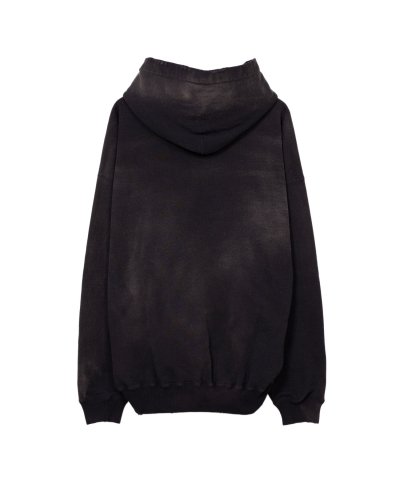 画像2: KAMIYA (Distressed Henry Neck Hoodie) BLACK