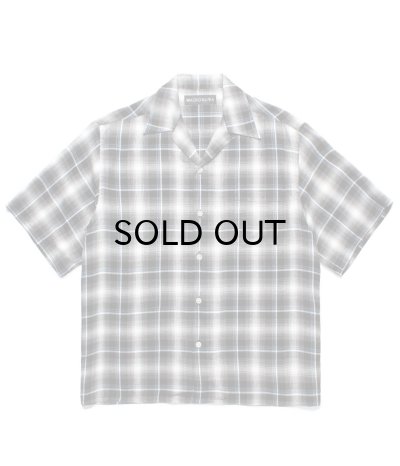 画像1: WACKO MARIA (OMBRE CHECK OPEN COLLAR SHIRT S/S TYPE-1) GRAY