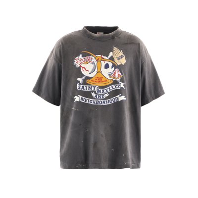 画像1: SAINT Mxxxxxx X NEIGHBORHOOD (STHD.SS TEE PRAY) BLACK