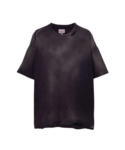 画像1: KAMIYA (“KMY-SNAKE” Distressed T-shirt) BLACK