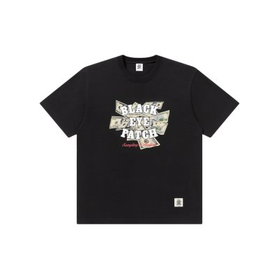 画像1: BLACK EYE PATCH (SAMPLING ＆ HUSTLING TEE) BLACK