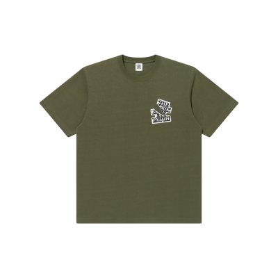 画像1: BLACK EYE PATCH (TORN OG LABEL TEE) OLIVE