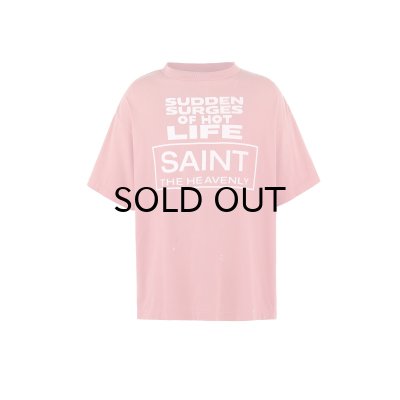 画像1: SAINT Mxxxxxx (ERUPTING SS TEE) PINK RED