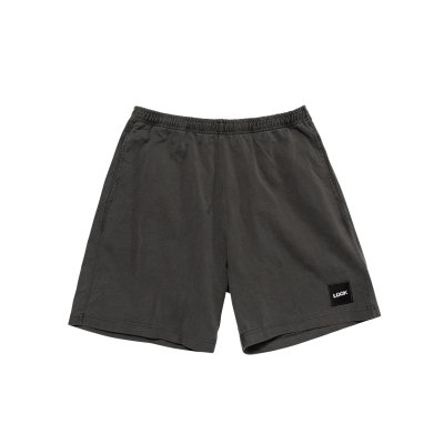 画像1: LQQK STUDIO (PIGMENT WASHED SHORTS) WASHED BLACK
