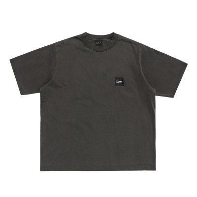 画像1: LQQK STUDIO (PIGMENT WASHED TEE) WASHED BLACK