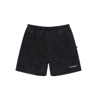 画像1: BLACK EYE PATCH (PAISLEY VELOUR SHORTS) BLACK