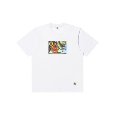画像1: BLACK EYE PATCH (DANCEHALL RADIO TEE) WHITE