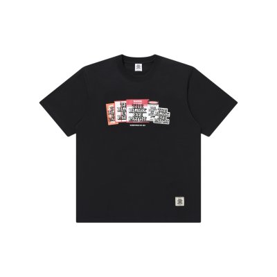画像1: BLACK EYE PATCH (LABEL PACK TEE) BLACK
