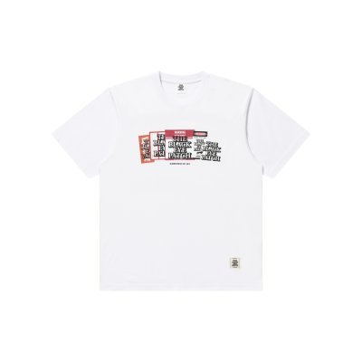 画像1: BLACK EYE PATCH (LABEL PACK TEE) WHITE