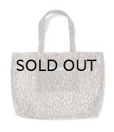 WACKO MARIA (SPEAK EASY / LEOPARD MESH TOTE BAG) BEIGE