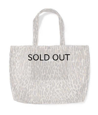 画像1: WACKO MARIA (SPEAK EASY / LEOPARD MESH TOTE BAG) BEIGE
