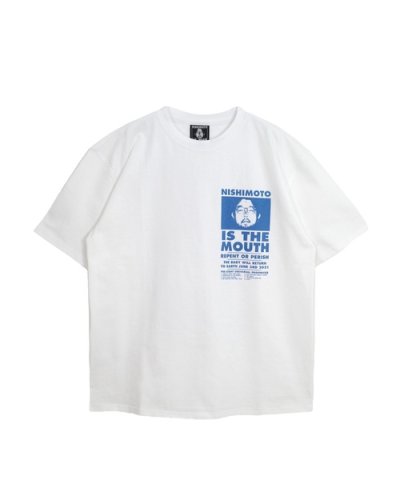 画像1: NISHIMOTO IS THE MOUTH (CLASSIC ONE POINT S/S TEE) WHT-BLUE