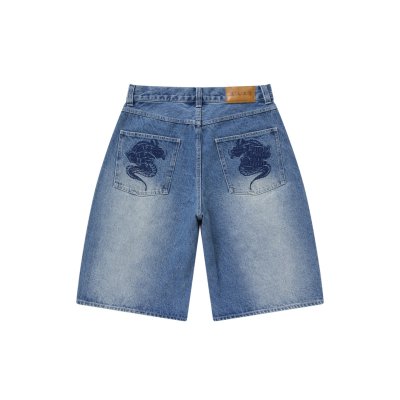 画像1: BLACK EYE PATCH (OG DRAGON BAGGY DENIM SHORTS) INDIGO