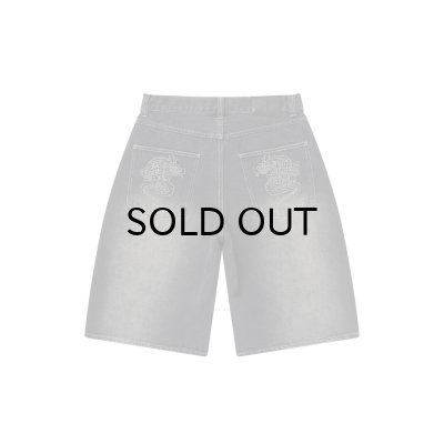 画像1: BLACK EYE PATCH (OG DRAGON BAGGY DENIM SHORTS) BLACK
