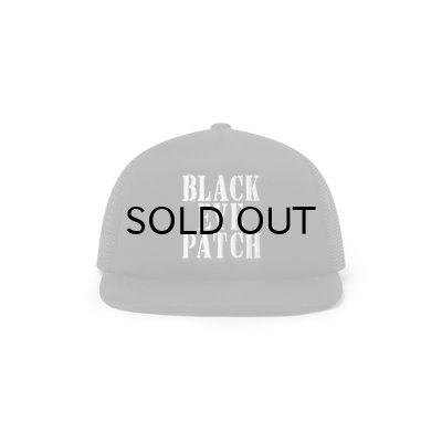 画像1: BLACK EYE PATCH (STENCIL LOGO MESH CAP) BLACK