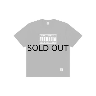 画像1: BLACK EYE PATCH (ADVISORY LABEL TEE) BLACK