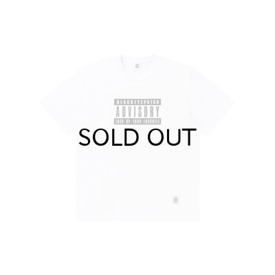 画像1: BLACK EYE PATCH (ADVISORY LABEL TEE) WHITE