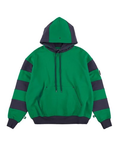 画像1: PHINGERIN (BORDER PATCH HOODIE) GREEN