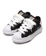Maison MIHARA YASUHIRO ("BLAKEY PUFFER" OG SOLE MONSTER LEATHER LOW-TOP SNEAKER) BLACK