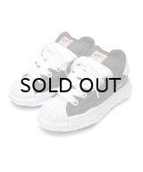 Maison MIHARA YASUHIRO ("BLAKEY PUFFER" OG SOLE MONSTER LEATHER LOW-TOP SNEAKER) BLACK