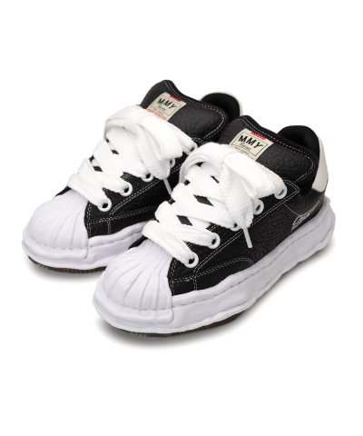 画像1: Maison MIHARA YASUHIRO ("BLAKEY PUFFER" OG SOLE MONSTER LEATHER LOW-TOP SNEAKER) BLACK