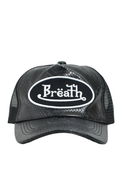 画像2: BREATH (FAUX SNAKE LEATHER CAP) BLACK