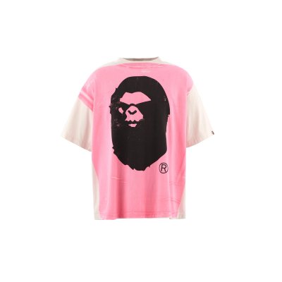 画像1: SAINT Mxxxxxx (BAPE_SS TEE_HANDPRINT) WHT-PNK