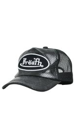 BREATH (FAUX SNAKE LEATHER CAP) BLACK