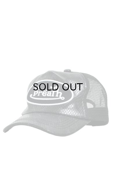 画像1: BREATH (FAUX SNAKE LEATHER CAP) BLACK