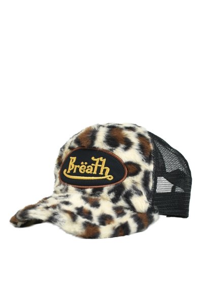 画像1: BREATH (FAUX LEOPARD FUR CAP) BROWN