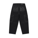 BLACK EYE PATCH (URBAN ARROWS BAGGY CARGO PANTS) BLACK
