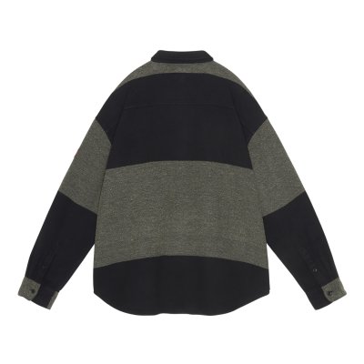 画像2: C.E (STRIPE FLANNEL BIG SHIRT) KHAKI