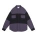 画像1: C.E (STRIPE FLANNEL BIG SHIRT) PURPLE (1)