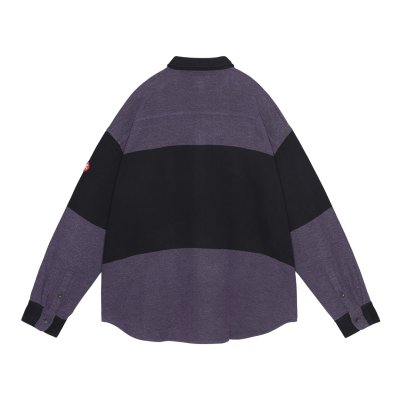 画像2: C.E (STRIPE FLANNEL BIG SHIRT) PURPLE