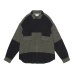 画像1: C.E (STRIPE FLANNEL BIG SHIRT) KHAKI (1)